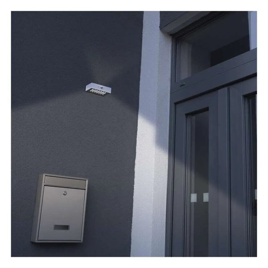 LED Solcellstrålkastare med rörelsesensor LED/3,7V 1200mAh 4000K IP65 vit