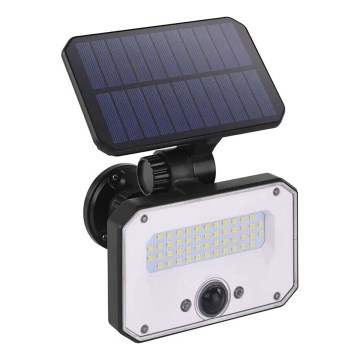 LED Solcellstrålkastare med rörelsesensor SPILO LED/3,7V 3600mAh 3000K IP54 + fjärrkontroll