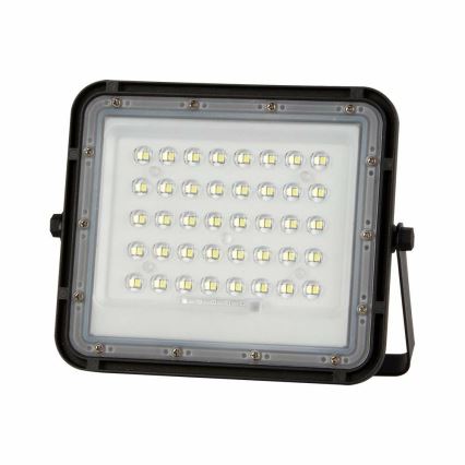 LED Utomhus ljusreglerad solcell reflektor LED/10W/3,2V IP65 4000K svart + fjärrkontroll