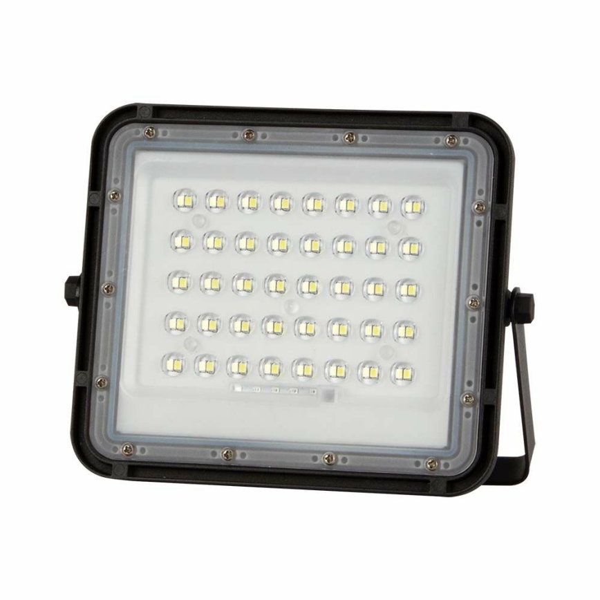 LED Utomhus ljusreglerad solcell reflektor LED/10W/3,2V IP65 4000K svart + fjärrkontroll