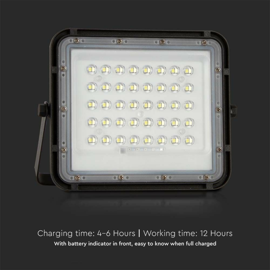 LED Utomhus ljusreglerad solcell reflektor LED/10W/3,2V IP65 4000K svart + fjärrkontroll