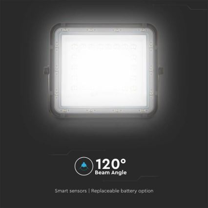 LED Utomhus ljusreglerad solcell reflektor LED/10W/3,2V IP65 4000K svart + fjärrkontroll