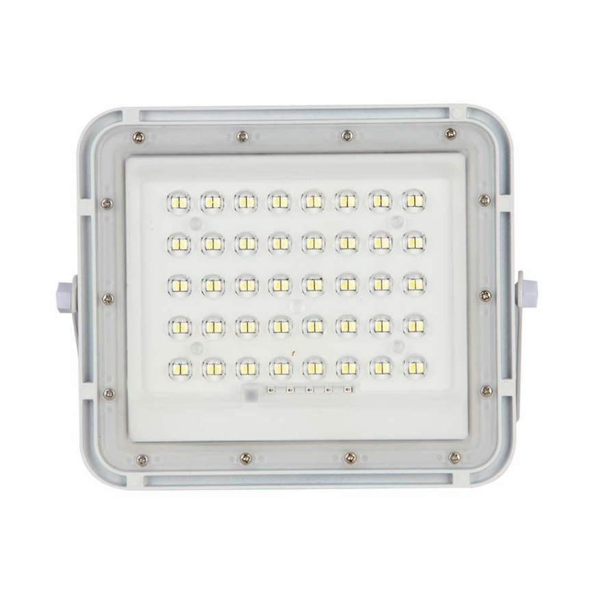 LED Utomhus ljusreglerad solcell reflektor LED/10W/3,2V IP65 4000K vit + fjärrkontroll
