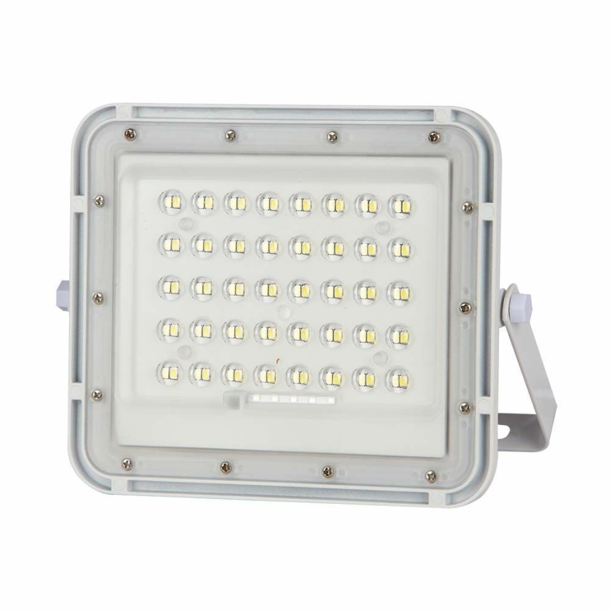 LED Utomhus ljusreglerad solcell reflektor LED/10W/3,2V IP65 4000K vit + fjärrkontroll