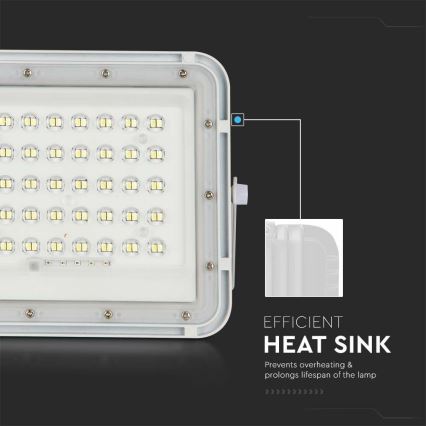 LED Utomhus ljusreglerad solcell reflektor LED/10W/3,2V IP65 4000K vit + fjärrkontroll