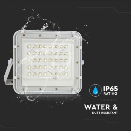 LED Utomhus ljusreglerad solcell reflektor LED/10W/3,2V IP65 4000K vit + fjärrkontroll