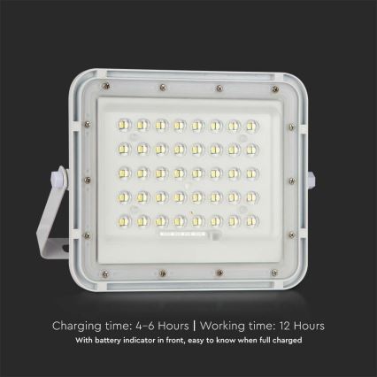 LED Utomhus ljusreglerad solcell reflektor LED/10W/3,2V IP65 4000K vit + fjärrkontroll