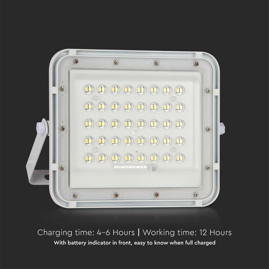 LED Utomhus ljusreglerad solcell reflektor LED/10W/3,2V IP65 4000K vit + fjärrkontroll