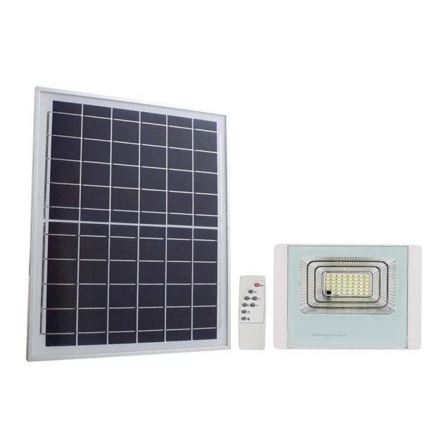 LED Solcellstrålkastare utomhus LED/12W/3,2V IP65 4000K + fjärrkontroll