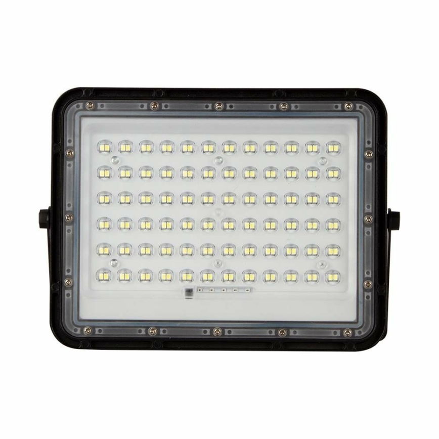 LED Utomhus ljusreglerad solcell strålkastare LED/15W/3,2V IP65 6400K svart + fjärrkontroll