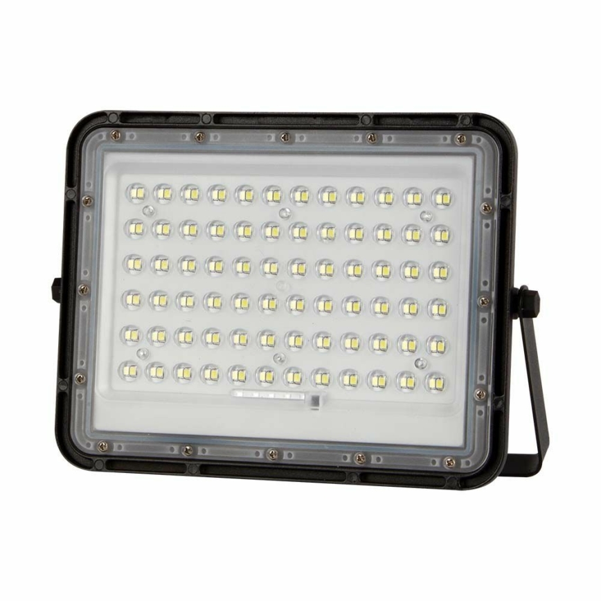 LED Utomhus ljusreglerad solcell strålkastare LED/15W/3,2V IP65 6400K svart + fjärrkontroll