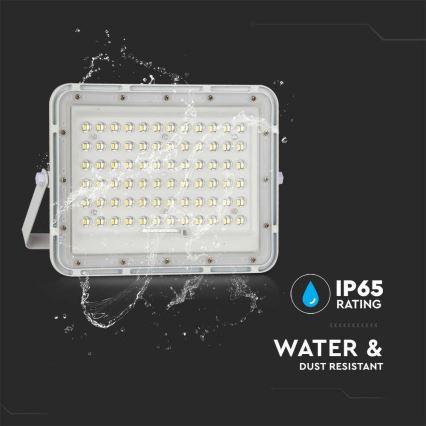 LED Utomhus ljusreglerad solcell strålkastare LED/15W/3,2V IP65 6400K vit + fjärrkontroll