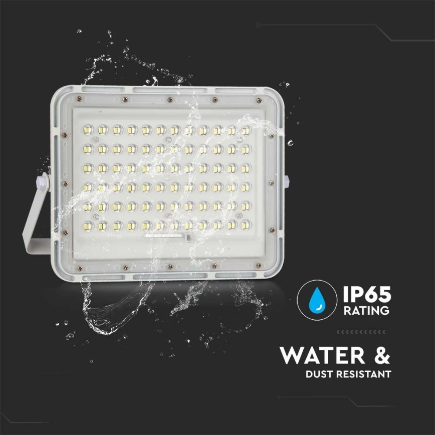 LED Utomhus ljusreglerad solcell strålkastare LED/15W/3,2V IP65 6400K vit + fjärrkontroll