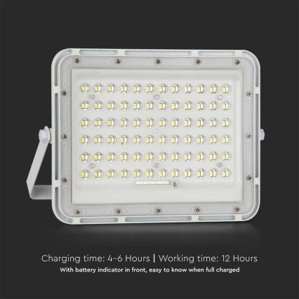 LED Utomhus ljusreglerad solcell strålkastare LED/15W/3,2V IP65 6400K vit + fjärrkontroll
