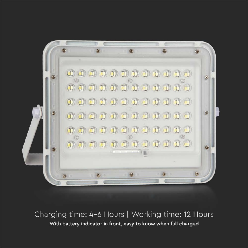 LED Utomhus ljusreglerad solcell strålkastare LED/15W/3,2V IP65 6400K vit + fjärrkontroll