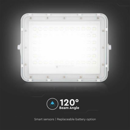 LED Utomhus ljusreglerad solcell strålkastare LED/15W/3,2V IP65 6400K vit + fjärrkontroll