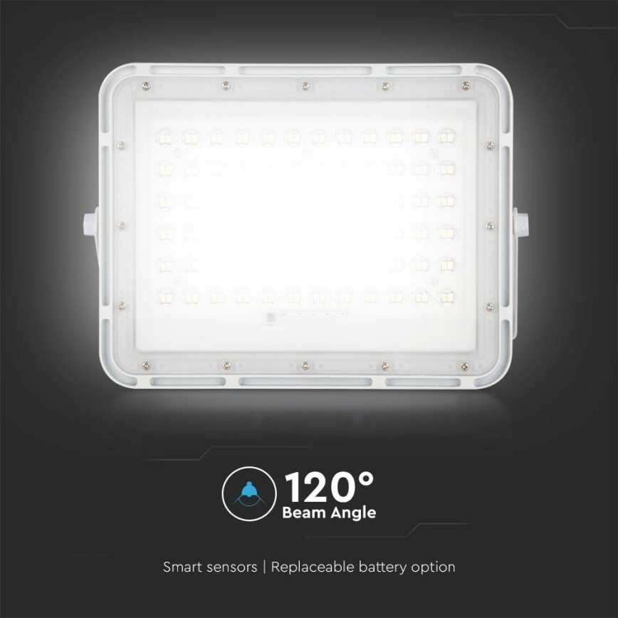 LED Utomhus ljusreglerad solcell strålkastare LED/15W/3,2V IP65 6400K vit + fjärrkontroll