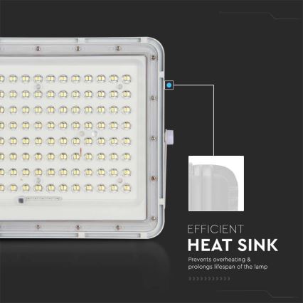 LED Solcellstrålkastare utomhus LED/20W/3,2V 6400K vit IP65 + fjärrkontroll