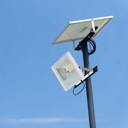 LED Solcellstrålkastare utomhus LED/20W/3,2V IP65 4000K + fjärrkontroll