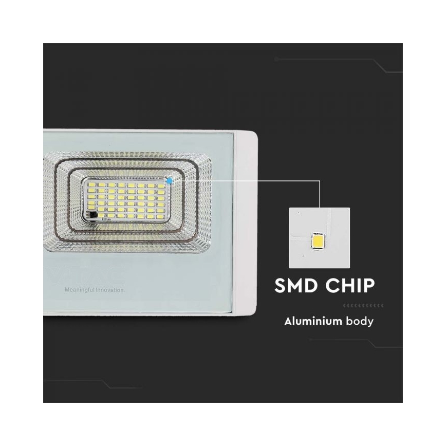 LED Solcellstrålkastare utomhus LED/20W/3,2V IP65 4000K + fjärrkontroll
