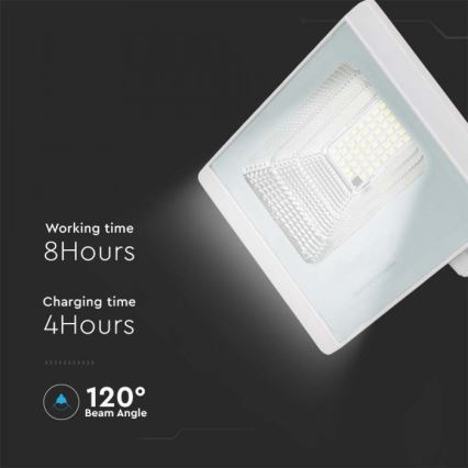 LED Solcellstrålkastare utomhus LED/20W/3,2V IP65 4000K + fjärrkontroll