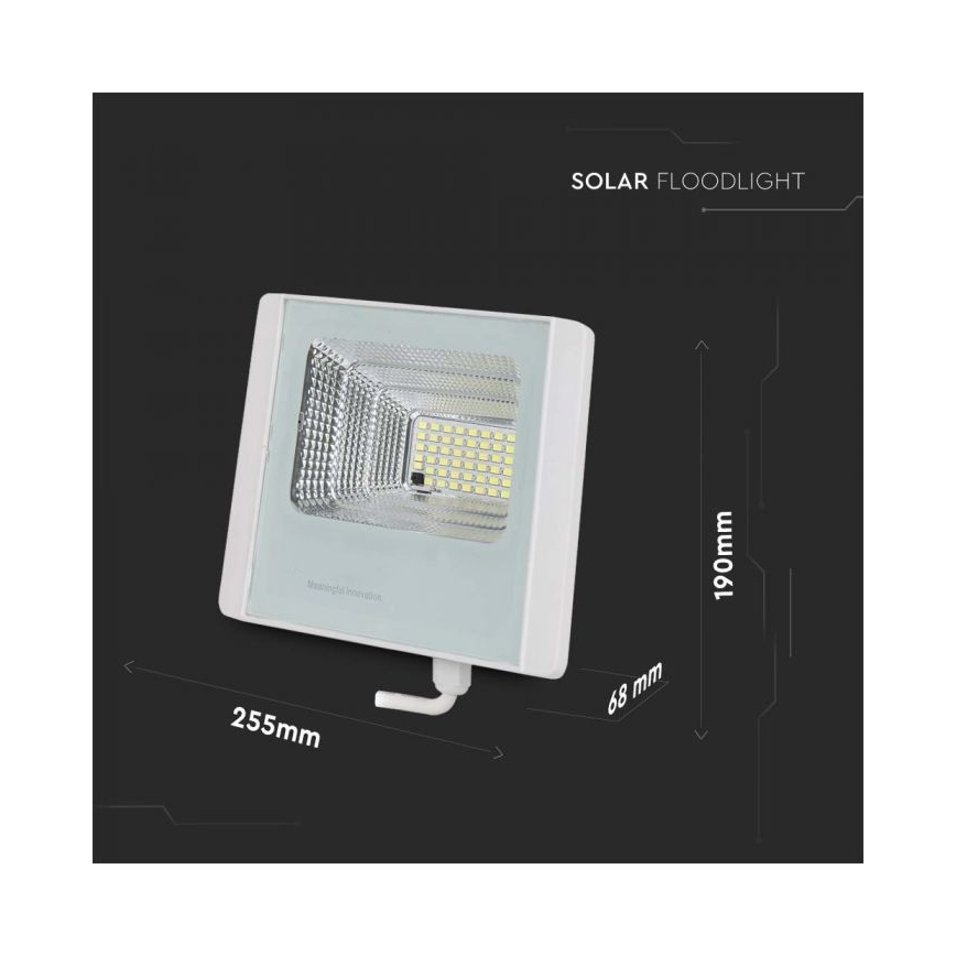 LED Solcellstrålkastare utomhus LED/20W/3,2V IP65 4000K + fjärrkontroll