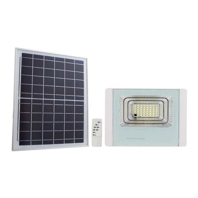 LED Solcellstrålkastare utomhus LED/20W/3,2V IP65 4000K + fjärrkontroll