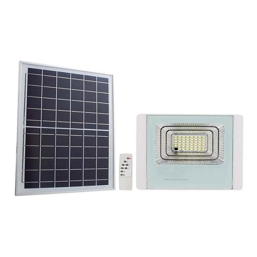LED Solcellstrålkastare utomhus LED/20W/3,2V IP65 6400K 20000 mAh + fjärrkontroll