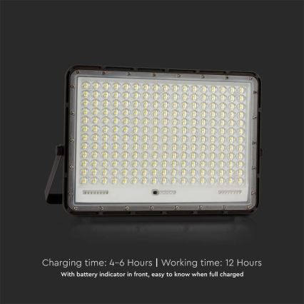 LED Solcellstrålkastare utomhus LED/30W/3,2V 4000K svart IP65 + fjärrkontroll