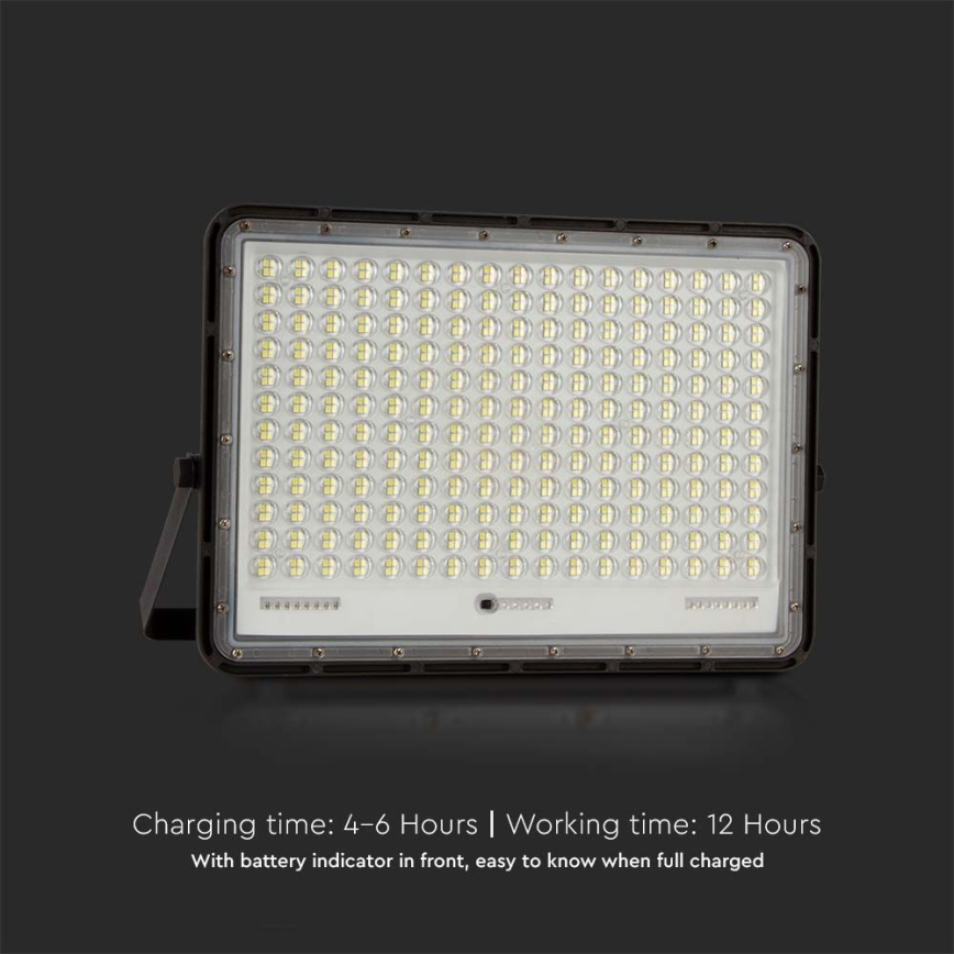 LED Solcellstrålkastare utomhus LED/30W/3,2V 4000K svart IP65 + fjärrkontroll