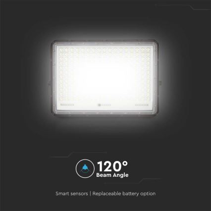 LED Solcellstrålkastare utomhus LED/30W/3,2V 4000K svart IP65 + fjärrkontroll