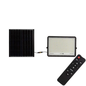 LED Solcellstrålkastare utomhus LED/30W/3,2V 4000K svart IP65 + fjärrkontroll