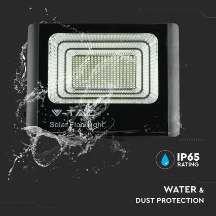 LED Solcellstrålkastare utomhus LED/40W/10V IP65 6000K + fjärrkontroll