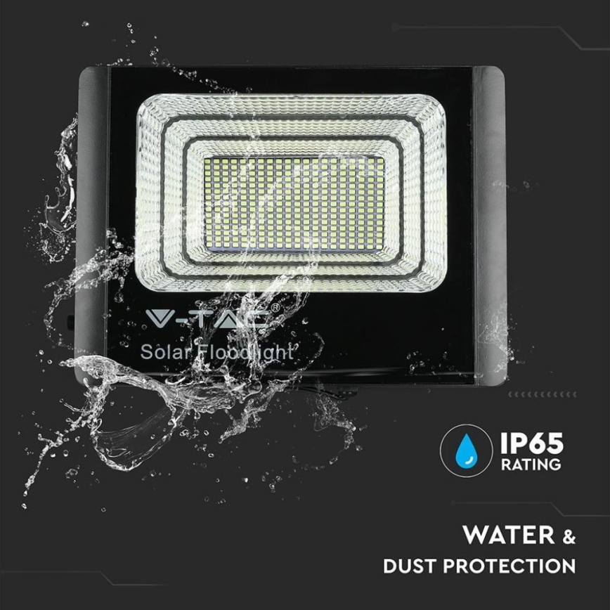 LED Solcellstrålkastare utomhus LED/40W/10V IP65 6000K + fjärrkontroll