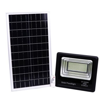 LED Solcellstrålkastare utomhus LED/40W/10V IP65 6000K + fjärrkontroll