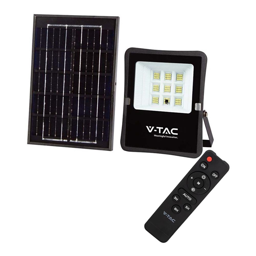 LED Solcellstrålkastare utomhus LED/6W/3,2V 4000K IP65 5000 mAh + fjärrkontroll