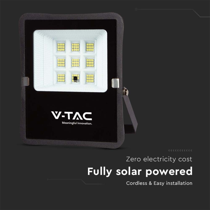LED Solcellstrålkastare utomhus LED/6W/3,2V 4000K IP65 5000 mAh + fjärrkontroll