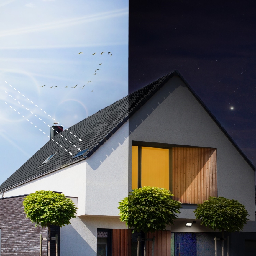 LED Solcellstrålkastare utomhus med sensor LED/10W/3,7V 6500K IP65 2200 mAh