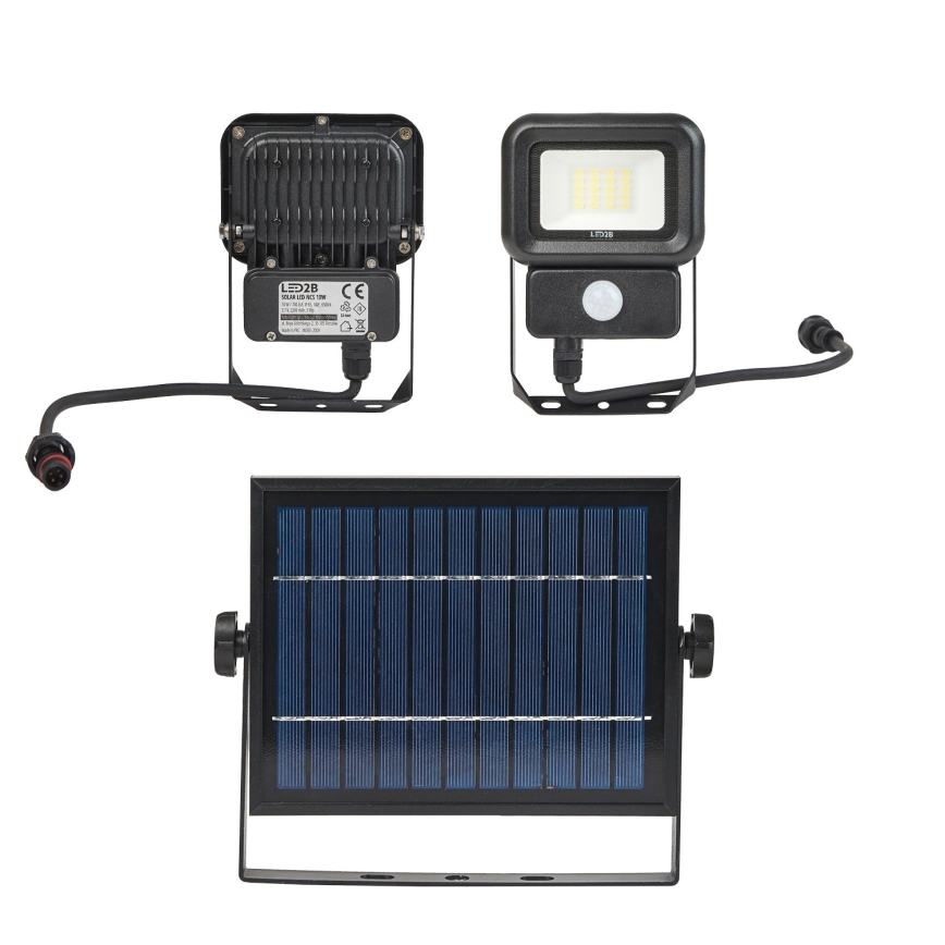 LED Solcellstrålkastare utomhus med sensor LED/10W/3,7V 6500K IP65 2200 mAh