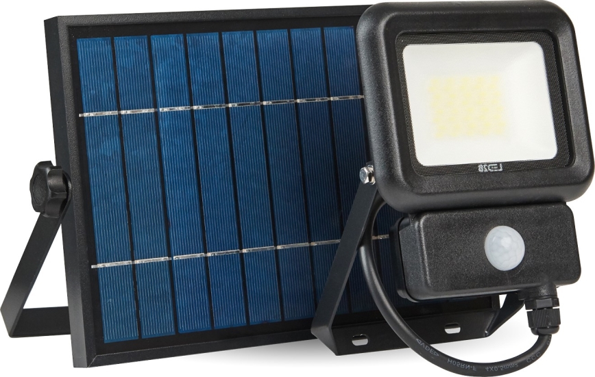 LED Solcellstrålkastare utomhus med sensor LED/20W/3,7V 6500K IP65 4400 mAh