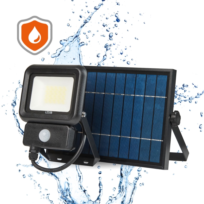 LED Solcellstrålkastare utomhus med sensor LED/20W/3,7V 6500K IP65 4400 mAh