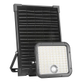 LED Solcellstrålkastare utomhus med sensor LED/30W/6,4V IP65 3000/4000K 6000 mAh + fjärrkontroll