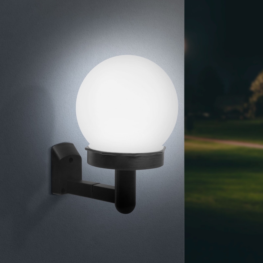 LED Solcellsvägglampa LED/1,2V 40mAh IP44 svart