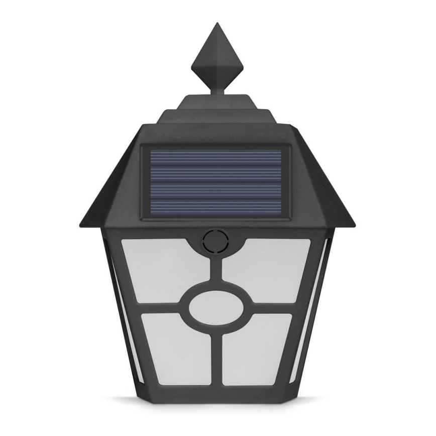 LED Solcellsvägglampa LED/1,2V 600mAh IP44 svart