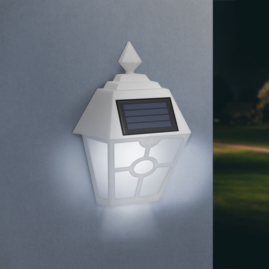 LED Solcellsvägglampa LED/1,2V 600mAh IP44 vit