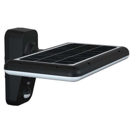 LED solcellsvägglampa med sensor LED/15W/3,2V 4000K/6000K IP65 6000 mAh svart