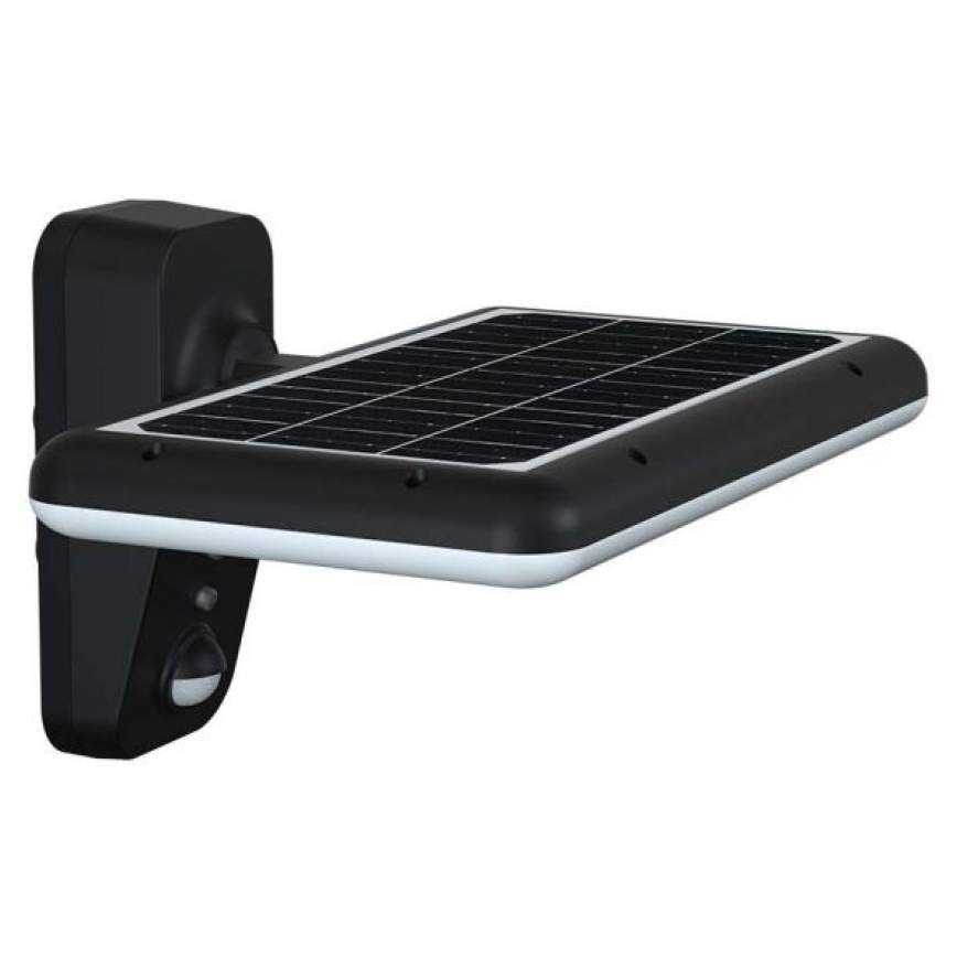 LED solcellsvägglampa med sensor LED/15W/3,2V 4000K/6000K IP65 6000 mAh svart