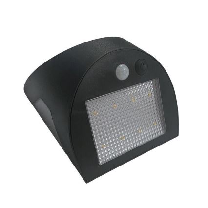 LED solcellsvägglampa med sensor LED/3W/3,7V 3000/4000K 1200 mAh IP54 svart