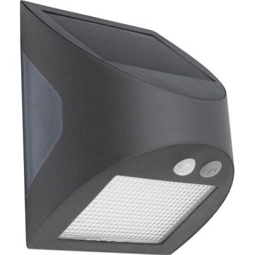 LED-solcellsvägglampa med sensor LED/3W/3,7V 3000/4000K 1200 mAh IP54 antracit