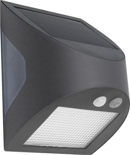 LED-solcellsvägglampa med sensor LED/3W/3,7V 3000/4000K 1200 mAh IP54 antracit